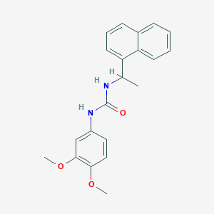 molecular formula C21H22N2O3 B507526 N-(3,4-Dimethoxyphenyl)-N'-[1-(1-naphthyl)ethyl]urea CAS No. 330591-33-8
