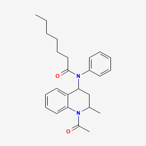 molecular formula C25H32N2O2 B5075290 N-(1-acetyl-2-methyl-1,2,3,4-tetrahydroquinolin-4-yl)-N-phenylheptanamide 