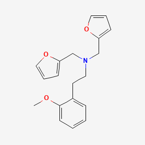 molecular formula C19H21NO3 B5075363 N,N-bis(furan-2-ylmethyl)-2-(2-methoxyphenyl)ethanamine 