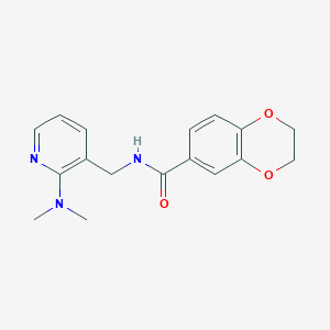 molecular formula C17H19N3O3 B5075570 N-{[2-(dimethylamino)-3-pyridinyl]methyl}-2,3-dihydro-1,4-benzodioxine-6-carboxamide 