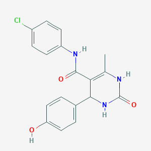 molecular formula C18H16ClN3O3 B5075605 N-(4-chlorophenyl)-4-(4-hydroxyphenyl)-6-methyl-2-oxo-3,4-dihydro-1H-pyrimidine-5-carboxamide 