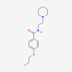 molecular formula C17H26N2O2 B5075628 N-[2-(piperidin-1-yl)ethyl]-4-propoxybenzamide 