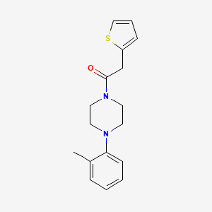 molecular formula C17H20N2OS B5075682 1-[4-(2-METHYLPHENYL)PIPERAZINO]-2-(2-THIENYL)-1-ETHANONE 