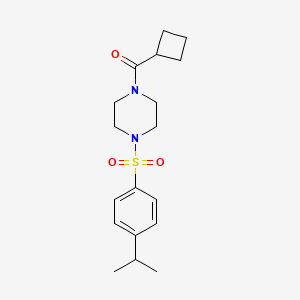 molecular formula C18H26N2O3S B5075734 CYCLOBUTYL{4-[(4-ISOPROPYLPHENYL)SULFONYL]PIPERAZINO}METHANONE 
