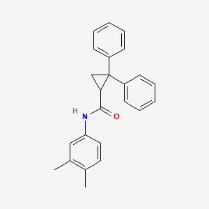molecular formula C24H23NO B5075867 N-(3,4-dimethylphenyl)-2,2-diphenylcyclopropane-1-carboxamide 