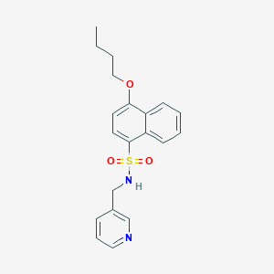 molecular formula C20H22N2O3S B5075980 [(4-Butoxynaphthyl)sulfonyl](3-pyridylmethyl)amine 