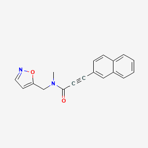 molecular formula C18H14N2O2 B5075990 N-methyl-3-naphthalen-2-yl-N-(1,2-oxazol-5-ylmethyl)prop-2-ynamide 