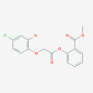 molecular formula C16H12BrClO5 B5076164 methyl 2-{[(2-bromo-4-chlorophenoxy)acetyl]oxy}benzoate 