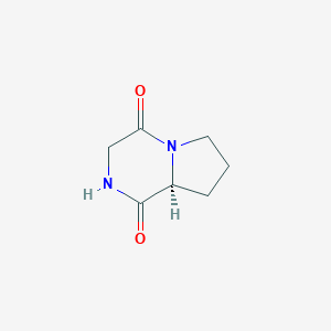 molecular formula C7H10N2O2 B050762 (S)-Hexahydropyrrolo[1,2-a]pyrazine-1,4-dione CAS No. 3705-27-9