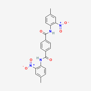 molecular formula C22H18N4O6 B5076360 N1,N4-BIS(4-METHYL-2-NITROPHENYL)BENZENE-1,4-DICARBOXAMIDE 