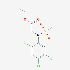 molecular formula C11H12Cl3NO4S B5076518 ethyl N-(methylsulfonyl)-N-(2,4,5-trichlorophenyl)glycinate 