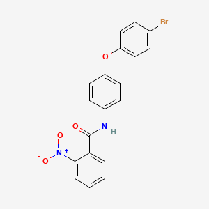 molecular formula C19H13BrN2O4 B5076573 N-[4-(4-bromophenoxy)phenyl]-2-nitrobenzamide 