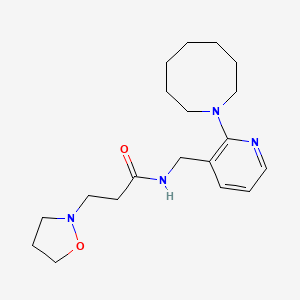 molecular formula C19H30N4O2 B5076667 N-{[2-(1-azocanyl)-3-pyridinyl]methyl}-3-(2-isoxazolidinyl)propanamide 