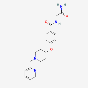 molecular formula C20H24N4O3 B5076670 N-(2-amino-2-oxoethyl)-4-[1-(pyridin-2-ylmethyl)piperidin-4-yl]oxybenzamide 