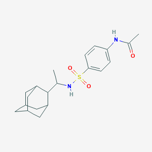 molecular formula C20H28N2O3S B5076711 N-[4-({[1-(2-adamantyl)ethyl]amino}sulfonyl)phenyl]acetamide 