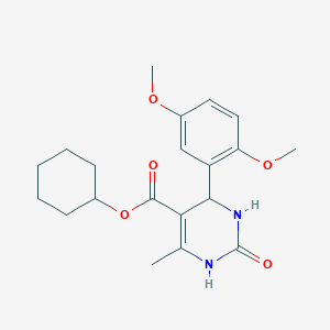 molecular formula C20H26N2O5 B5077105 Cyclohexyl 4-(2,5-dimethoxyphenyl)-6-methyl-2-oxo-1,2,3,4-tetrahydropyrimidine-5-carboxylate 