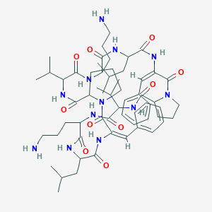 molecular formula C60H88N12O10 B050773 Phe-gramicidin S CAS No. 112209-92-4