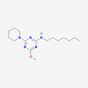 molecular formula C16H29N5O B5077560 N-heptyl-4-methoxy-6-piperidin-1-yl-1,3,5-triazin-2-amine 
