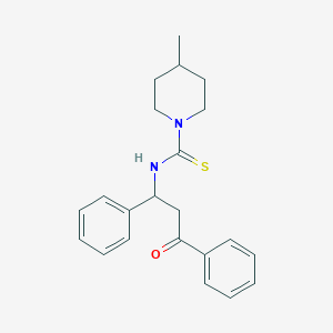 4-methyl-N-(3-oxo-1,3-diphenylpropyl)-1-piperidinecarbothioamide