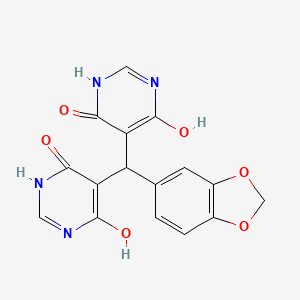 molecular formula C16H12N4O6 B5077594 5,5'-(1,3-benzodioxol-5-ylmethylene)di(4,6-pyrimidinediol) 