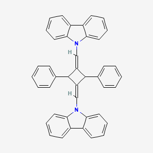 molecular formula C42H30N2 B5077614 9-{[3-(9H-carbazol-9-ylmethylene)-2,4-diphenylcyclobutylidene]methyl}-9H-carbazole 
