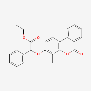molecular formula C24H20O5 B5077640 Ethyl ((4-methyl-6-oxo-6H-benzo(C)chromen-3-YL)oxy)(phenyl)acetate CAS No. 6368-92-9