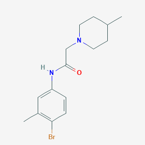 molecular formula C15H21BrN2O B5077659 N-(4-bromo-3-methylphenyl)-2-(4-methylpiperidin-1-yl)acetamide 