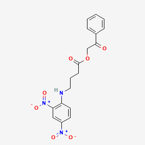 molecular formula C18H17N3O7 B5077704 Phenacyl 4-(2,4-dinitroanilino)butanoate 