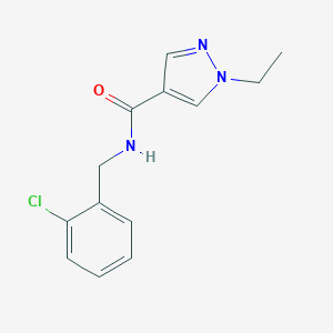 molecular formula C13H14ClN3O B507783 N-(2-chlorobenzyl)-1-ethyl-1H-pyrazole-4-carboxamide CAS No. 515828-95-2