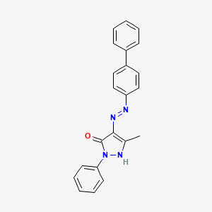 molecular formula C22H18N4O B5077916 3-methyl-1-phenyl-1H-pyrazole-4,5-dione 4-(4-biphenylylhydrazone) 