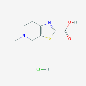 molecular formula C8H11ClN2O2S B050780 5-Methyl-4,5,6,7-tetrahydrothiazolo[5,4-c]pyridine-2-carboxylic acid hydrochloride CAS No. 720720-96-7