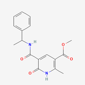 molecular formula C17H18N2O4 B5078053 Methyl 2-methyl-6-oxo-5-[(1-phenylethyl)carbamoyl]-1,6-dihydropyridine-3-carboxylate 