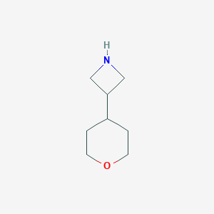 molecular formula C8H15NO B050781 3-(四氢-2H-吡喃-4-基)氮杂环丁烷 CAS No. 550369-51-2