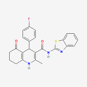 molecular formula C24H20FN3O2S B5078172 N-(1,3-benzothiazol-2-yl)-4-(4-fluorophenyl)-2-methyl-5-oxo-4,6,7,8-tetrahydro-1H-quinoline-3-carboxamide 