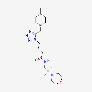 molecular formula C20H37N7O2 B5078213 N-[2-methyl-2-(4-morpholinyl)propyl]-4-{5-[(4-methyl-1-piperidinyl)methyl]-1H-tetrazol-1-yl}butanamide 