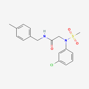 molecular formula C17H19ClN2O3S B5078309 N~2~-(3-chlorophenyl)-N-(4-methylbenzyl)-N~2~-(methylsulfonyl)glycinamide 