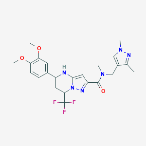 5-(3,4-dimethoxyphenyl)-N-[(1,3-dimethyl-1H-pyrazol-4-yl)methyl]-N-methyl-7-(trifluoromethyl)-4,5,6,7-tetrahydropyrazolo[1,5-a]pyrimidine-2-carboxamide