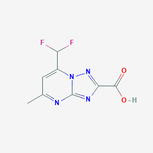 molecular formula C8H6F2N4O2 B507840 7-(Difluoromethyl)-5-methyl[1,2,4]triazolo[1,5-a]pyrimidine-2-carboxylic acid CAS No. 445025-82-1