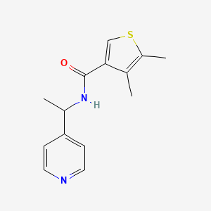 molecular formula C14H16N2OS B5078441 4,5-dimethyl-N-[1-(pyridin-4-yl)ethyl]thiophene-3-carboxamide 