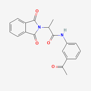 molecular formula C19H16N2O4 B5078481 N-(3-acetylphenyl)-2-(1,3-dioxo-1,3-dihydro-2H-isoindol-2-yl)propanamide 