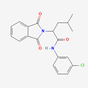 molecular formula C20H19ClN2O3 B5078511 N-(3-chlorophenyl)-2-(1,3-dioxo-1,3-dihydro-2H-isoindol-2-yl)-4-methylpentanamide 