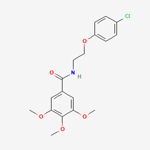 molecular formula C18H20ClNO5 B5078609 N-[2-(4-chlorophenoxy)ethyl]-3,4,5-trimethoxybenzamide 