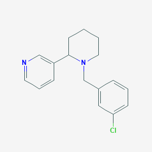 molecular formula C17H19ClN2 B5078768 3-[1-[(3-chlorophenyl)methyl]piperidin-2-yl]pyridine 