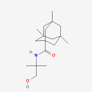 molecular formula C18H31NO2 B5078795 N-(1-hydroxy-2-methylpropan-2-yl)-3,5,7-trimethyladamantane-1-carboxamide 