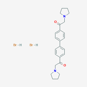 molecular formula C24H30Br2N2O2 B050788 4,4'-Bis(pyrrolidinoacetyl)biphenyl dihydrobromide CAS No. 123489-65-6