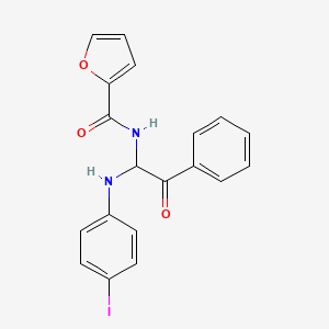 molecular formula C19H15IN2O3 B5078816 N-{1-[(4-iodophenyl)amino]-2-oxo-2-phenylethyl}furan-2-carboxamide 