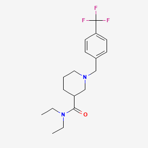 molecular formula C18H25F3N2O B5078881 N,N-diethyl-1-[[4-(trifluoromethyl)phenyl]methyl]piperidine-3-carboxamide 