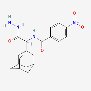 molecular formula C19H24N4O4 B5078935 N-[1-(1-adamantyl)-2-hydrazinyl-2-oxoethyl]-4-nitrobenzamide 