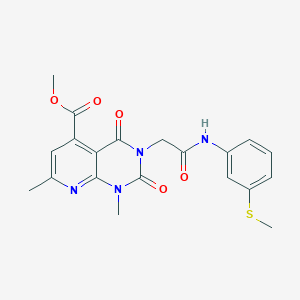 molecular formula C20H20N4O5S B5079060 METHYL 1,7-DIMETHYL-3-({[3-(METHYLSULFANYL)PHENYL]CARBAMOYL}METHYL)-2,4-DIOXO-1H,2H,3H,4H-PYRIDO[2,3-D]PYRIMIDINE-5-CARBOXYLATE 