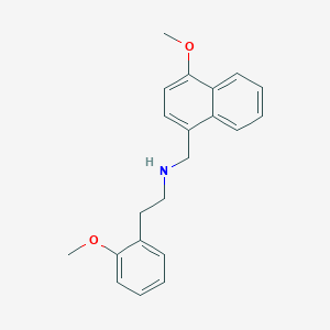 molecular formula C21H23NO2 B5079087 N-[(4-methoxynaphthalen-1-yl)methyl]-2-(2-methoxyphenyl)ethanamine 